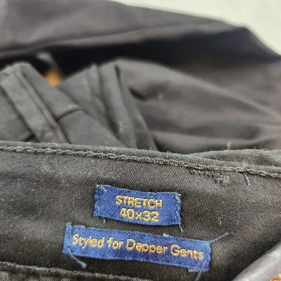 NWT Gentlemen's Outfitters Black Stretch Pants Sz 40x32 - Picture 8 of 9